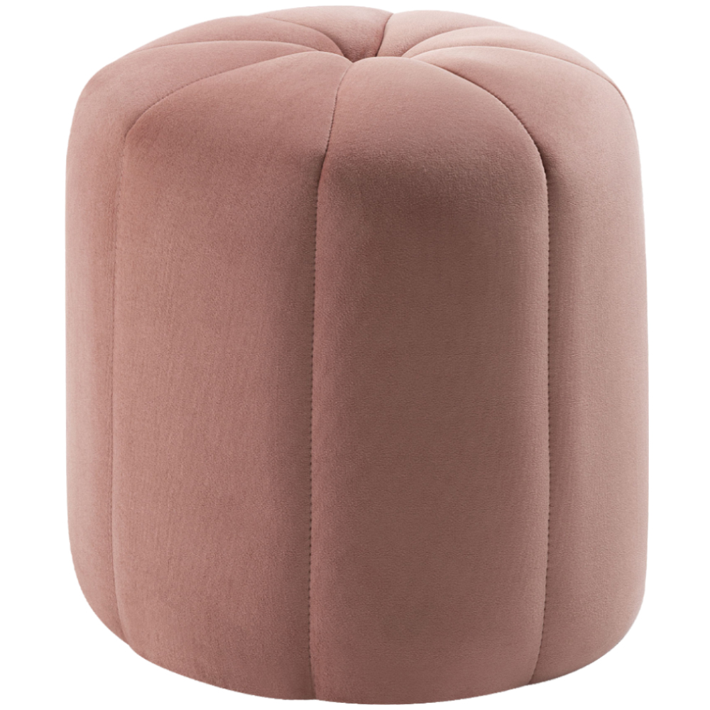 Puff Puf Para Sala P09 Veludo Rosa Dmobiliario