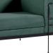 Sofa 2 Lug Base Aço Preto 135 cm 2064X2 Veludo Verde Dmobiliario