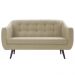 Sofa 2 Lug Pes Tabaco 135 cm 7017 Linho Bege Dmobiliario