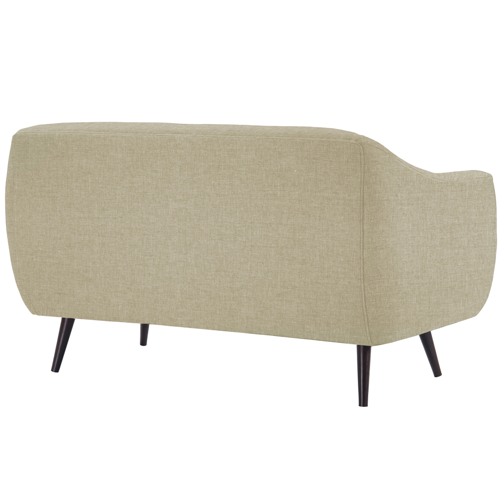 Sofa 2 Lug Pes Tabaco 135 cm 7017 Linho Bege Dmobiliario