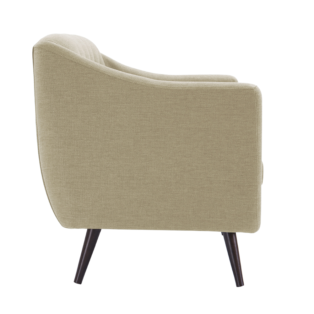 Sofa 2 Lug Pes Tabaco 135 cm 7017 Linho Bege Dmobiliario