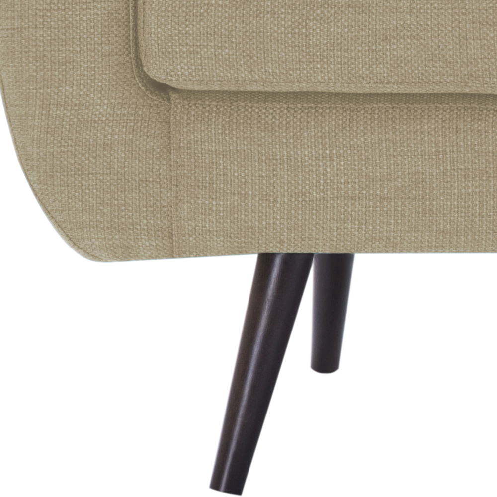 Sofa 2 Lug Pes Tabaco 135 cm 7017 Linho Bege Dmobiliario