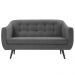 Sofa 2 Lug Pes Tabaco 135 cm 7017 Linho Cinza Dmobiliario