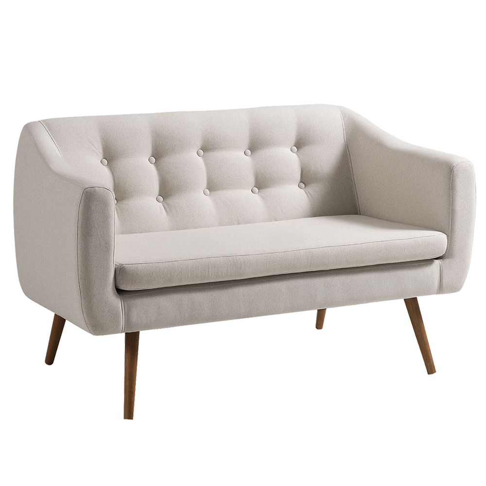 Sofa 2 Lug Pes Tauari 135 cm 7017 Linho Bege Dmobiliario