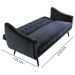 Sofa Cama 3 Lug Pes Tabaco 210 cm 7019X1 Veludo Azul Marinho Dmobiliario