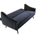 Sofa Cama 3 Lug Pes Tabaco 210 cm 7019X1 Veludo Azul Marinho Dmobiliario