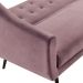 Sofa Cama 3 Lug Pes Tabaco 210 cm 7019X1 Veludo Rosa Dmobiliario