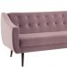 Sofa Cama 3 Lug Pes Tabaco 210 cm 7019X1 Veludo Rosa Dmobiliario