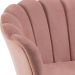 Sofa Namoradeira 2 Lug 135 cm Aço Dourado 7050 Veludo Rosa Dmobiliario