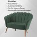 Sofa Namoradeira 2 Lug 135 cm Pes Tauari 7050 Veludo Verde Dmobiliario