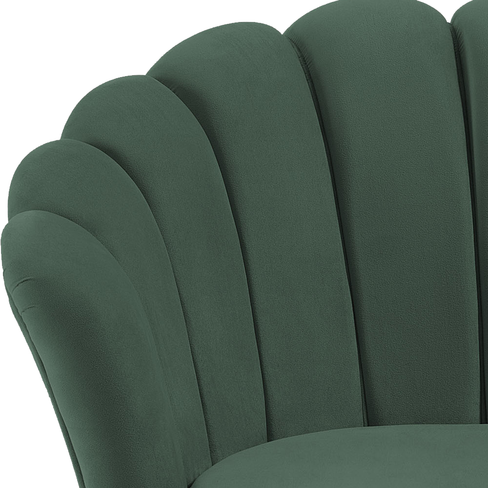 Sofa Namoradeira 2 Lug 135 cm Pes Tauari 7050 Veludo Verde Dmobiliario