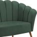 Sofa Namoradeira 2 Lug 135 cm Pes Tauari 7050 Veludo Verde Dmobiliario
