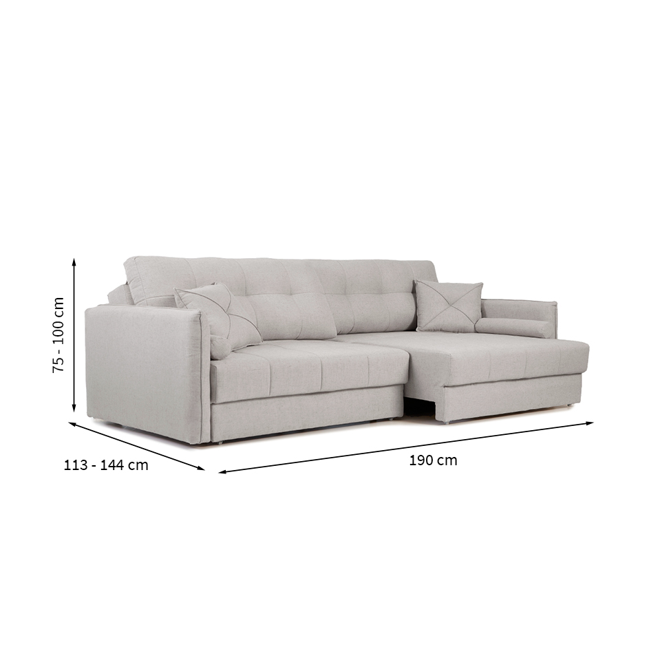 Sofá 3 Lugares Retrátil e Reclinável Prime Linho Cinza 190 cm