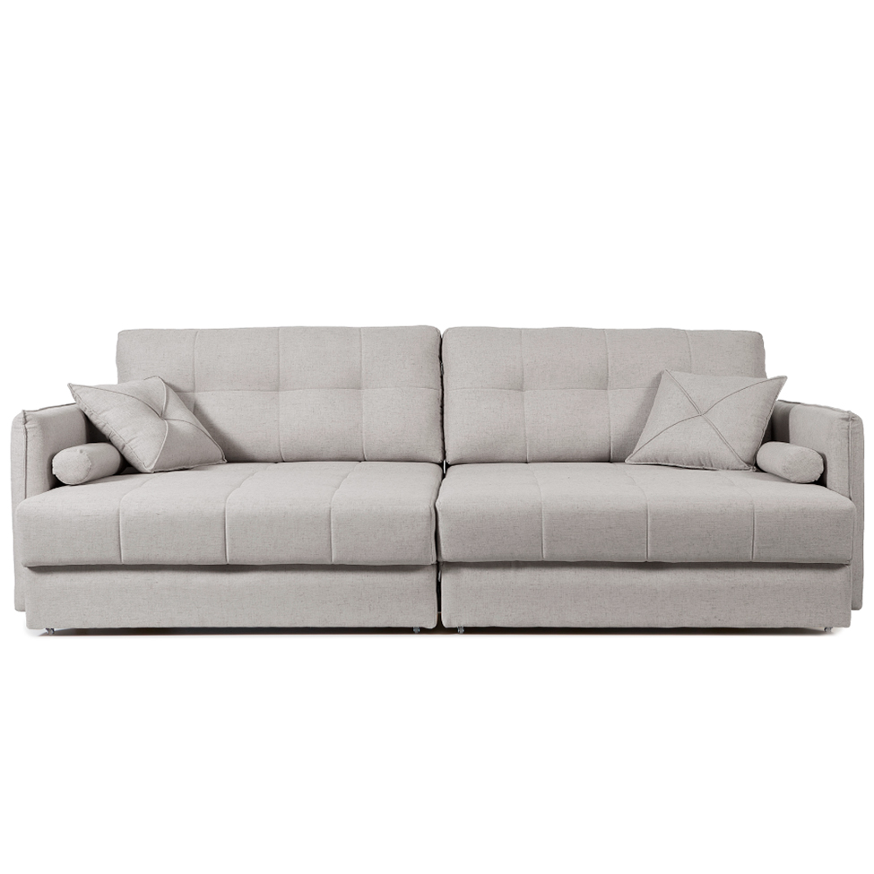 Sofá 3 Lugares Retrátil e Reclinável Prime Linho Cinza 190 cm