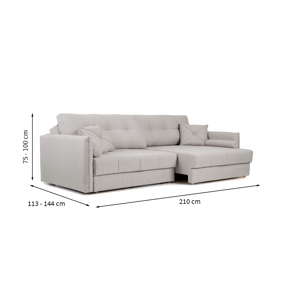 Sofá 3 Lugares Retrátil e Reclinável Prime Linho Cinza 210 cm
