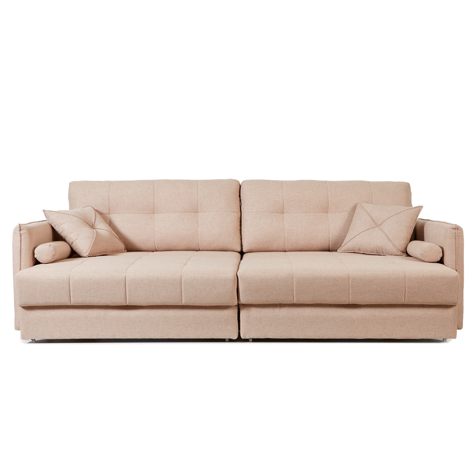 Sofá 3 Lugares Retrátil e Reclinável Prime Linho Creme 190 cm