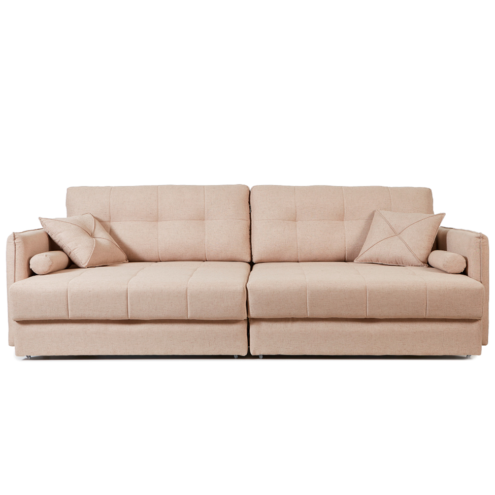 Sofá 3 Lugares Retrátil e Reclinável Prime Linho Creme 210 cm