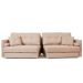 Sofá 3 Lugares Retrátil e Reclinável Prime Linho Creme 210 cm