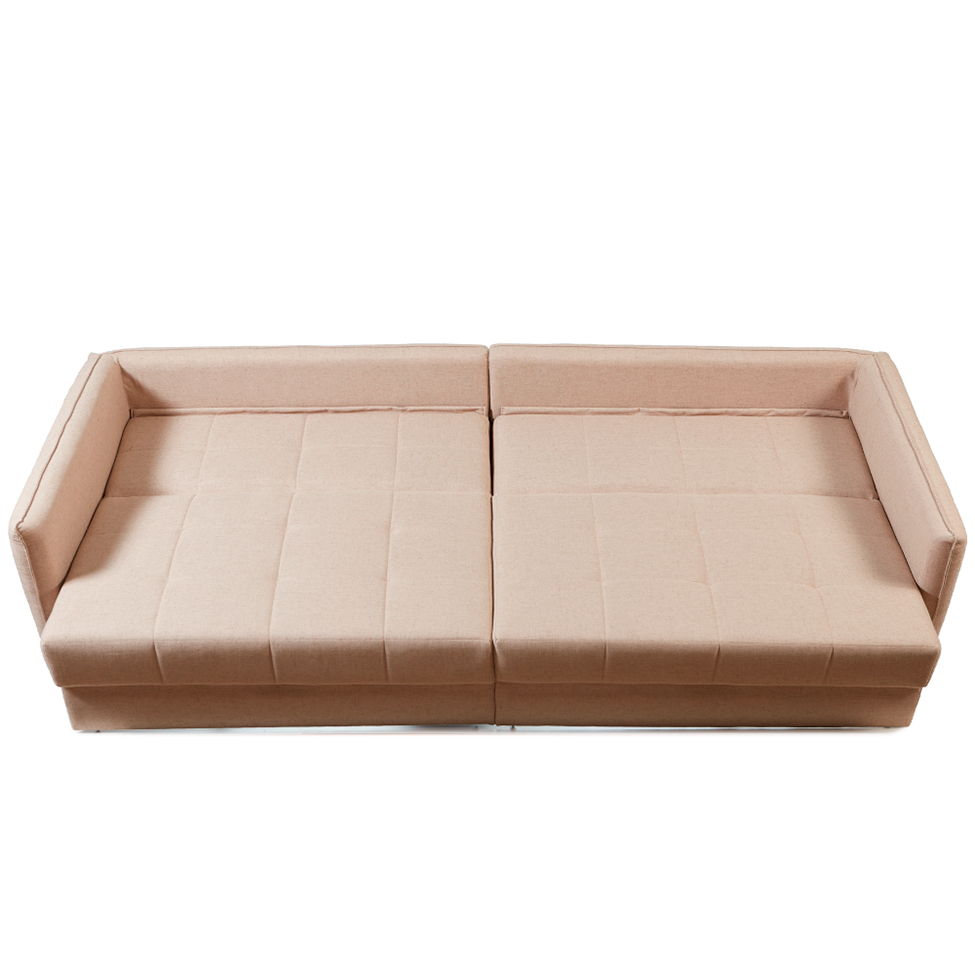 Sofá 3 Lugares Retrátil e Reclinável Prime Linho Creme 210 cm