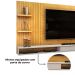  Painel Suspenso Tv 60 Pol 190 cm Bento Cedro Bali Dj Móveis