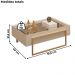 Aparador E Mesa Centro Kika Pes Metal Off White Dourado DJ MOVEIS