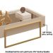 Aparador E Mesa Centro Kika Pes Metal Off White Dourado DJ MOVEIS
