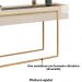 Aparador E Mesa Centro Kika Pes Metal Off White Dourado DJ MOVEIS