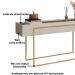 Aparador Tampo Espelhado 137 cm Pes Metal Kika Bali Dourado DJ MOVEIS