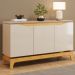 Balcao Buffet 3 Portas 136 cm Joile Cedro Off White DJ MOVEIS