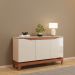 Balcao Buffet 3 Portas 136 cm Joile Freijo Off White DJ MOVEIS