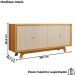 Balcao Buffet 4 Portas 180 cm Soleil Cedro Off White DJ MOVEIS