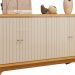 Balcao Buffet 4 Portas 180 cm Soleil Cedro Off White DJ MOVEIS