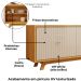 Balcao Buffet 4 Portas 180 cm Soleil Cedro Off White DJ MOVEIS