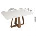Conj Sala Jantar 170x90 Kiya Freijo Off White Veludo Kraft DJ Moveis