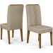 Conj Sala Jantar 170x90 Kiya Freijo Off White Veludo Kraft DJ Moveis