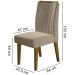 Kit 2 Cadeiras De Jantar 22559 Madeira Canela Veludo Caqui DJ Moveis