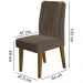Kit 2 Cadeiras De Jantar 22559 Madeira Canela Veludo Marrom Cafe DJ Moveis