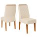 Kit 2 Cadeiras De Jantar Estofadas Lidia Linho Neve Freijo Dj Moveis