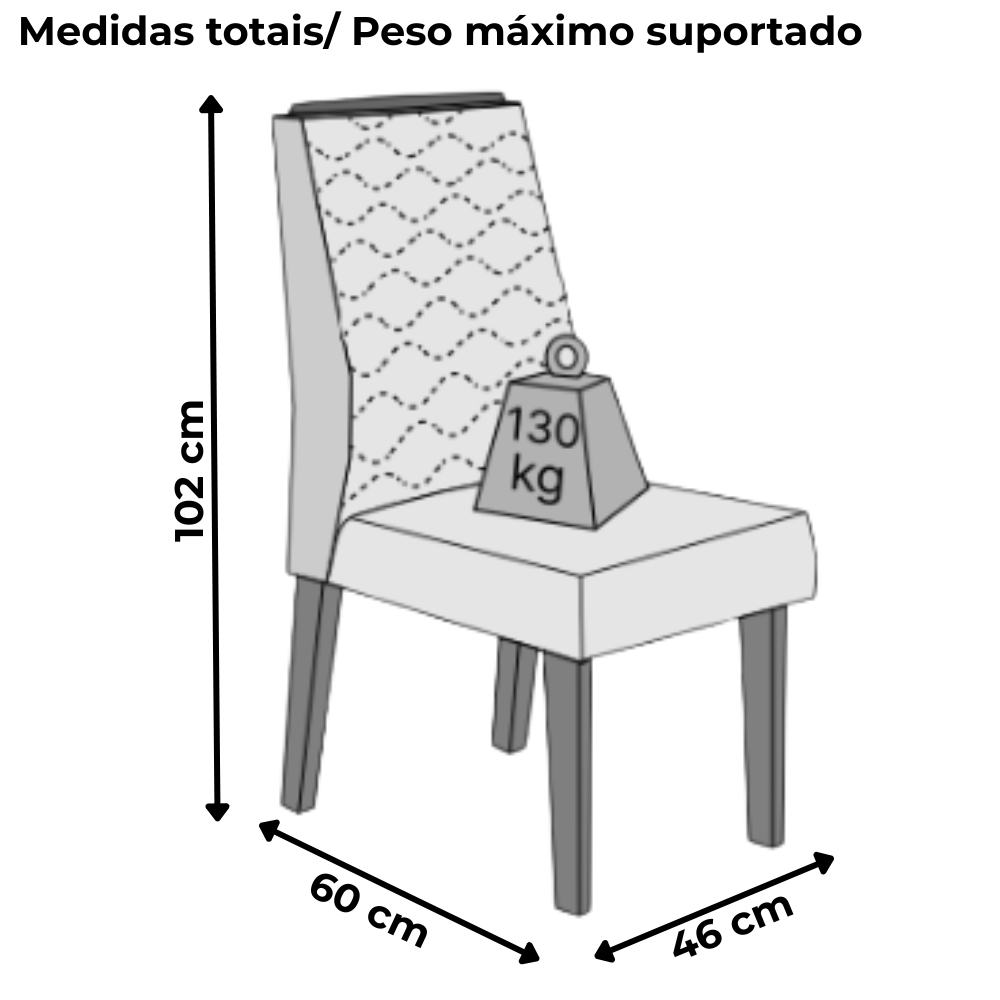 Kit 2 Cadeiras De Jantar Estofadas Lidia Veludo Moca Cedro Dj Moveis