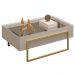 Mesa Centro Espelhada 92 cm Pes Metal Kika Bali Dourado DJ MOVEIS