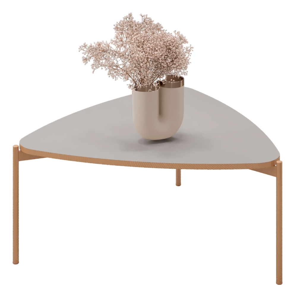 Mesa De Centro Lina 77 cm Pes Metal Bali Dourado DJ MOVEIS