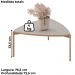 Mesa De Centro Lina 77 cm Pes Metal Bali Dourado DJ MOVEIS