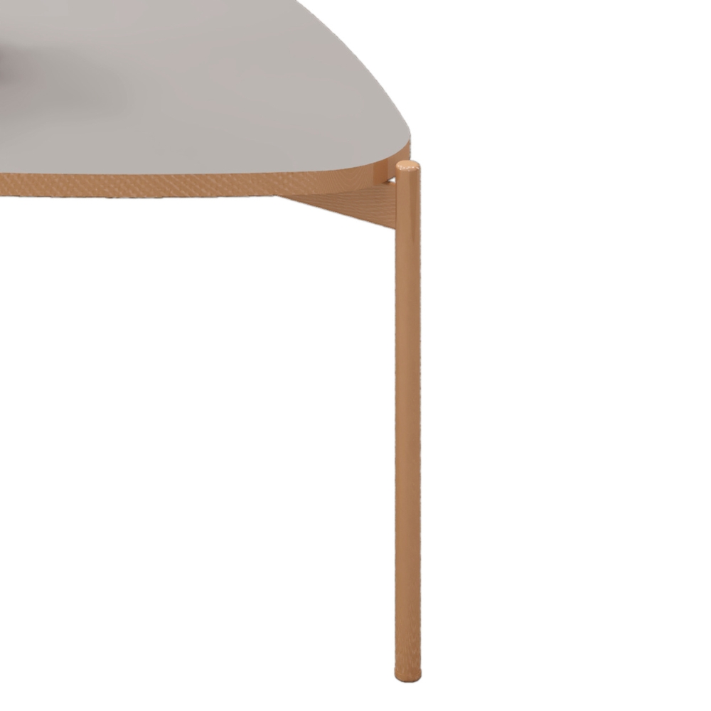 Mesa De Centro Lina 77 cm Pes Metal Bali Dourado DJ MOVEIS