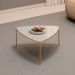 Mesa De Centro Lina 77 cm Pes Metal Bali Dourado DJ MOVEIS