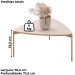 Mesa De Centro Lina 77 cm Pes Metal Off White Dourado DJ MOVEIS