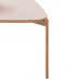 Mesa De Centro Lina 77 cm Pes Metal Off White Dourado DJ MOVEIS