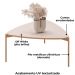 Mesa De Centro Lina 77 cm Pes Metal Off White Dourado DJ MOVEIS