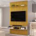 Painel Bancada Tv 60 Pol Ripado 240X144 cm Trento Cedro Bali Dj Moveis