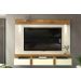 Painel Home Suspenso para Tv até 70 Polegadas 3 Portas Basculante Loren - Creme/Tronco Ripado