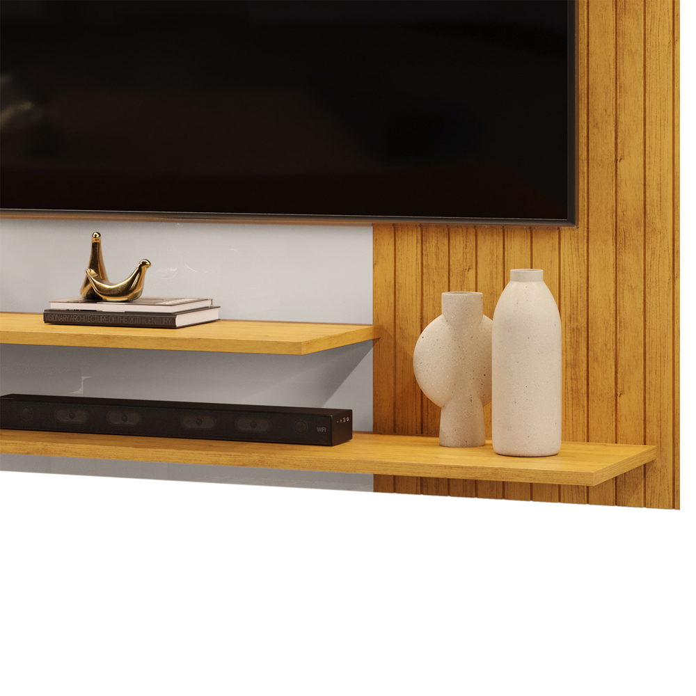 Painel Para Tv 50 Pol 136 cm Nando Cedro Bali Dj Moveis